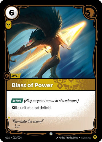 Image for Blast of Power (012/024) (Origins: Proving Grounds) - Riftbound: League of Legends Trading Card Game