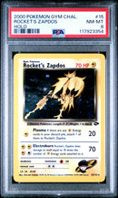 PSA 8 ROCKET'S ZAPDOS HOLO 2000 POKEMON GYM CHALLENGE