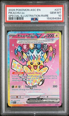 2026 POKEMON ASC EN-ASCENDED HEROES #277 PIKACHU ex SPECIAL ILLUSTRATION RARE