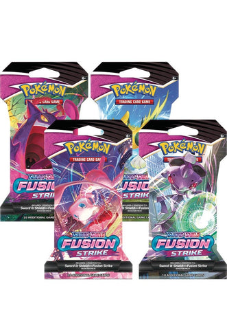 Image for Fusion Strike Sleeved Booster Pack Art Bundle [Set of 4] - Pokemon