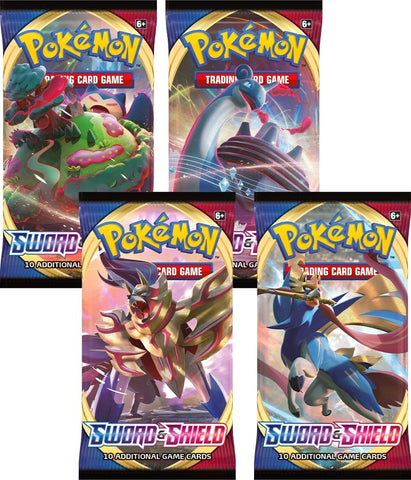 Image for Sword and Shield Base Set Booster Pack Art Bundle [Set of 4] - Pokemon