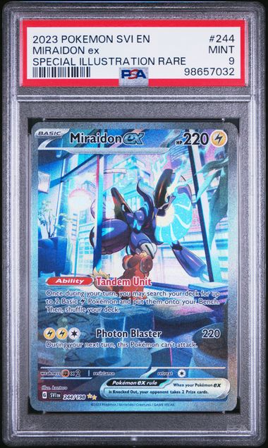 MIRAIDON ex SPECIAL ILLUSTRATION RARE 2023 POKEMON SVI EN-SCARLET & VIOLET PSA 9