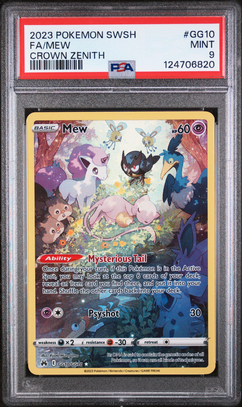 PSA 9 - FA/MEW CROWN ZENITH 2023 POKEMON SWORD AND SHIELD CROWN ZENITH