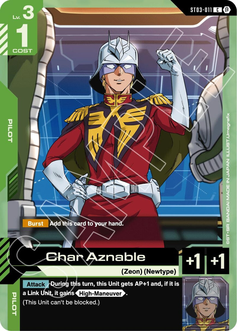 Image for Char Aznable (ST03-011) (Edition Beta) - Gundam Card Game