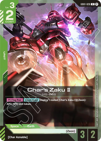 Image for Char's Zaku II (GD01-026) (Edition Beta) - Gundam Card Game
