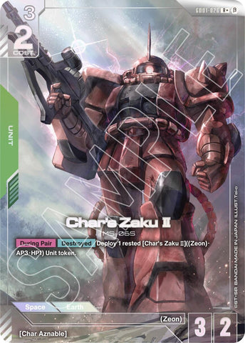 Image for Char's Zaku II (R+) (GD01-026) (Edition Beta) - Gundam Card Game