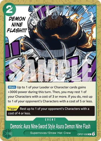 Demonic Aura Nine-Sword Style Asura Demon Nine Flash (Reprint) [Starter Deck: GREEN Jewelry Bonney]