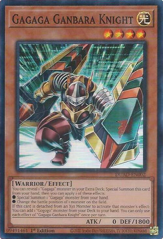 Gagaga Ganbara Knight [DUAD-EN002] Super Rare