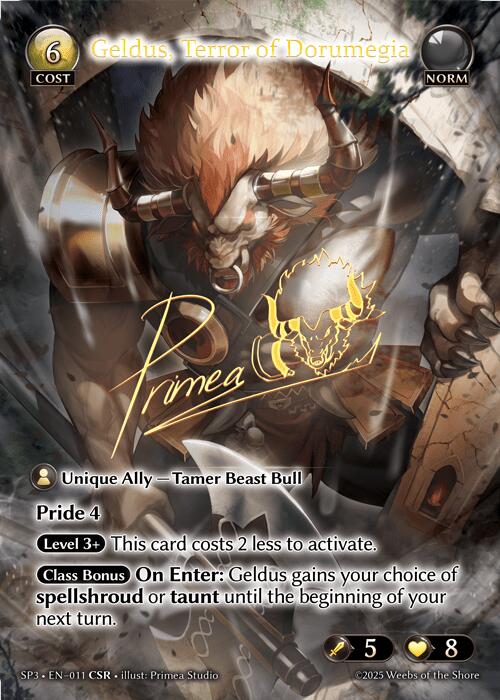 Geldus, Terror of Dorumegia (CSR) (011) [Supporter Pack 3]