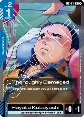 Image for Thoroughly Damaged (ST01-012) (Starter Deck 01: Heroic Beginnings) - Gundam Card Game