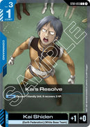 Image for Kai's Resolve (ST01-013) (Starter Deck 01: Heroic Beginnings) - Gundam Card Game