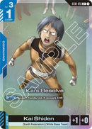 Image for Kai's Resolve (C+) (ST01-013) (Starter Deck 01: Heroic Beginnings) - Gundam Card Game