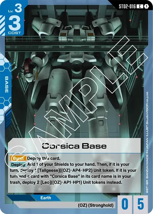 Image for Corsica Base (ST02-016) (Starter Deck 02: Wings of Advance) - Gundam Card Game