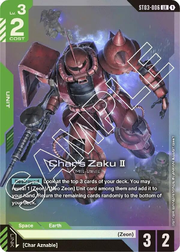 Image for Char's Zaku II (ST03-006) (Starter Deck 03: Zeon's Rush) - Gundam Card Game