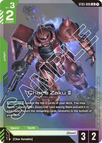 Image for Char's Zaku II (ST03-006) (Starter Deck 03: Zeon's Rush) - Gundam Card Game