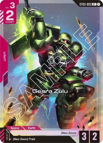 Image for Geara Zulu (C+) (ST03-003) (Starter Deck 03: Zeon's Rush) - Gundam Card Game