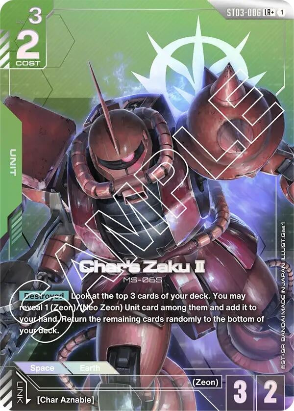 Image for Char's Zaku II (LR+) (ST03-006) (Starter Deck 03: Zeon's Rush) - Gundam Card Game