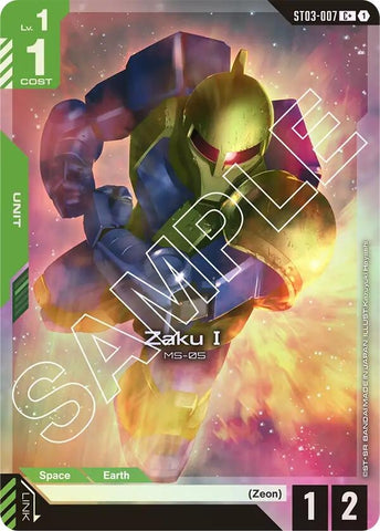Image for Zaku I (C+) (ST03-007) (Starter Deck 03: Zeon's Rush) - Gundam Card Game