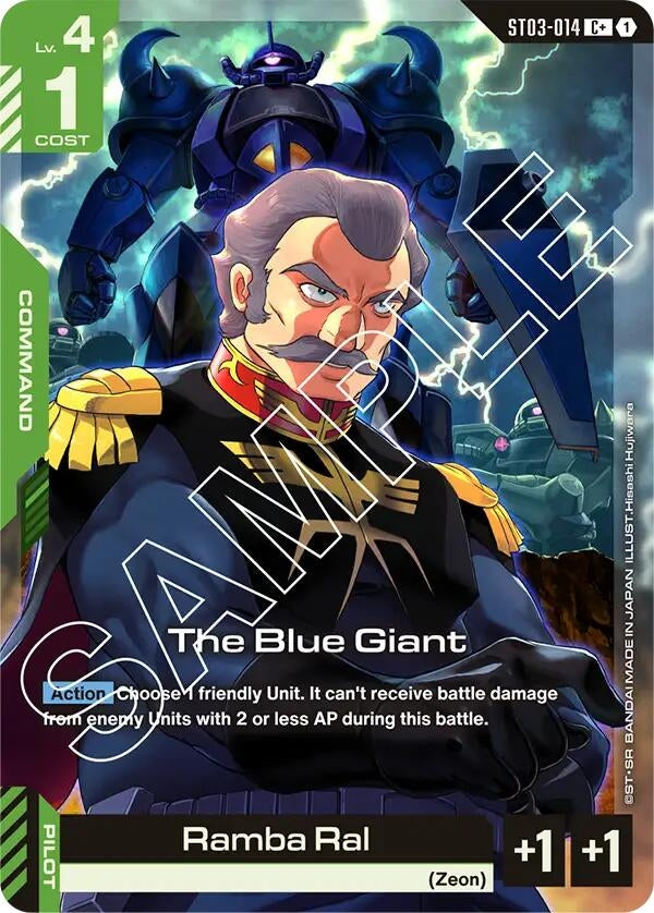 Image for The Blue Giant (C+) (ST03-014) (Starter Deck 03: Zeon's Rush) - Gundam Card Game