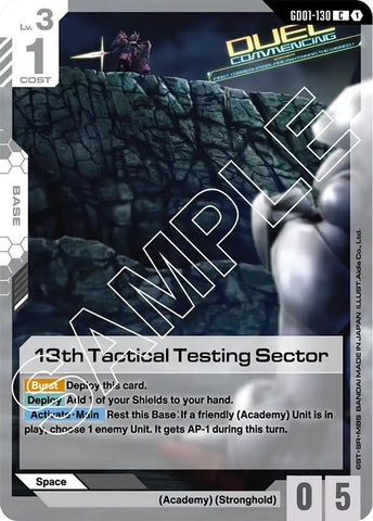 Image for 13th Tactical Testing Sector (GD01-130) (Newtype Rising) - Gundam Card Game