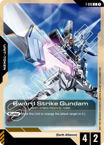 Image for Sword Strike Gundam (T-010) Token (T-010) (Newtype Rising) - Gundam Card Game