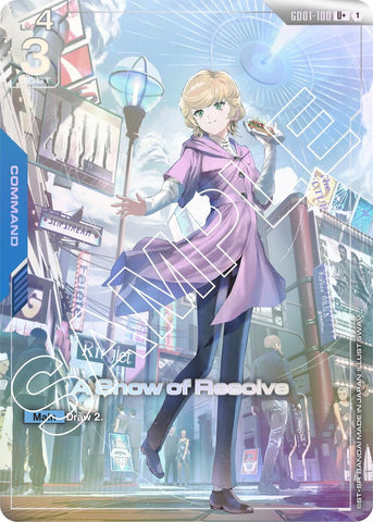 Image for A Show of Resolve (U+) (GD01-100) (Newtype Rising) - Gundam Card Game