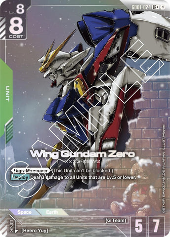 Image for Wing Gundam Zero (LR+) (GD01-024) (Newtype Rising) - Gundam Card Game