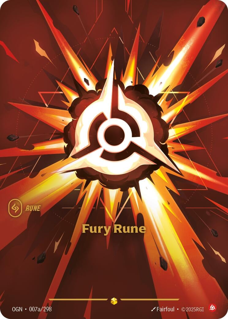 Image for Fury Rune (Alternate Art) (007a/298) (Origins) - Riftbound: League of Legends Trading Card Game