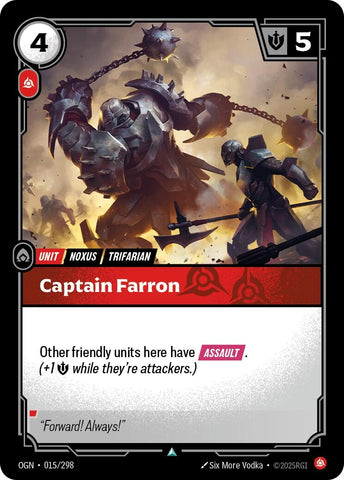 Image for Captain Farron (015/298) (Origins) - Riftbound: League of Legends Trading Card Game