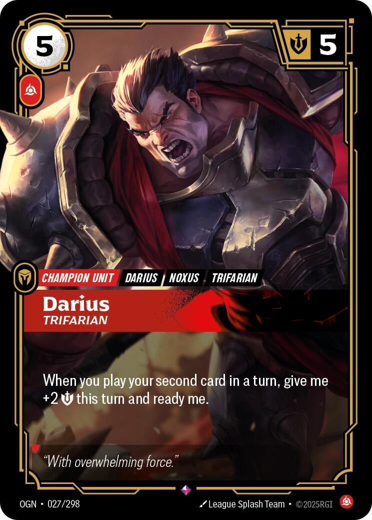 Image for Darius - Trifarian (027/298) (Origins) - Riftbound: League of Legends Trading Card Game