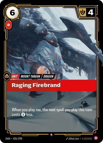 Image for Raging Firebrand (031/298) (Origins) - Riftbound: League of Legends Trading Card Game