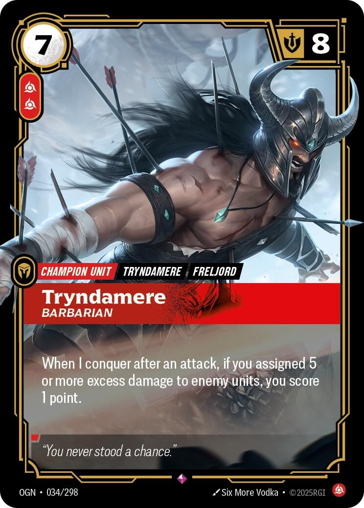 Image for Tryndamere - Barbarian (034/298) (Origins) - Riftbound: League of Legends Trading Card Game