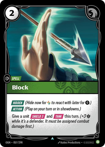 Image for Block (057/298) (Origins) - Riftbound: League of Legends Trading Card Game
