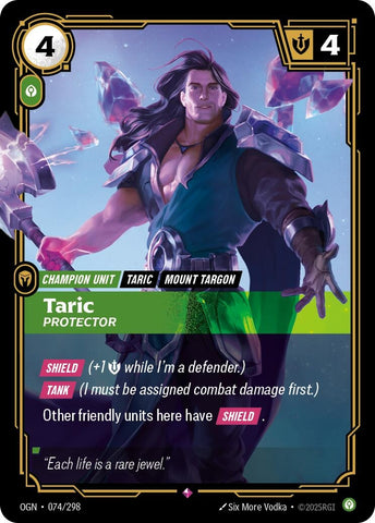 Image for Taric - Protector (074/298) (Origins) - Riftbound: League of Legends Trading Card Game