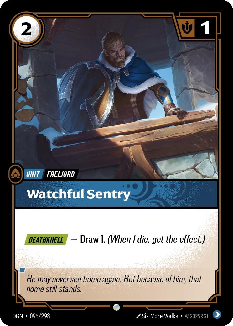 Image for Watchful Sentry (096/298) (Origins) - Riftbound: League of Legends Trading Card Game