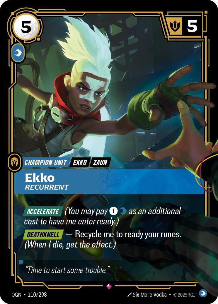 Image for Ekko - Recurrent (110/298) (Origins) - Riftbound: League of Legends Trading Card Game