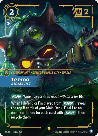 Image for Teemo - Strategist (Alternate Art) (121a/298) (Origins) - Riftbound: League of Legends Trading Card Game