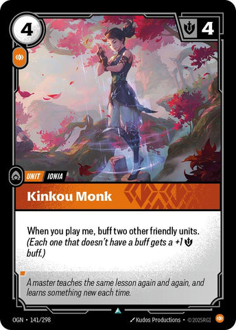 Image for Kinkou Monk (141/298) (Origins) - Riftbound: League of Legends Trading Card Game