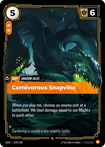 Image for Carnivorous Snapvine (149/298) (Origins) - Riftbound: League of Legends Trading Card Game