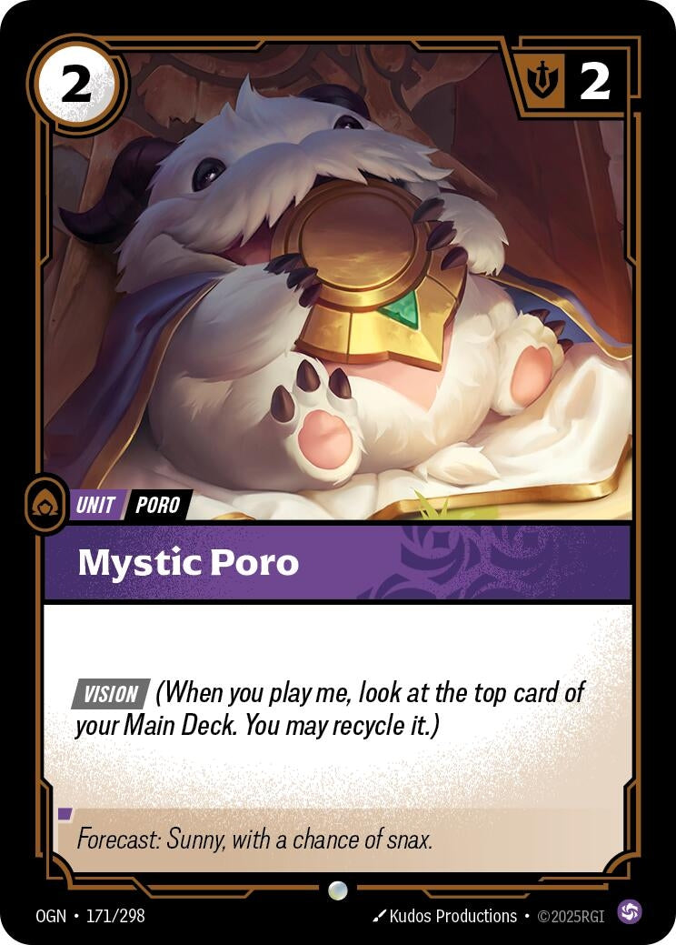 Image for Mystic Poro (171/298) (Origins) - Riftbound: League of Legends Trading Card Game