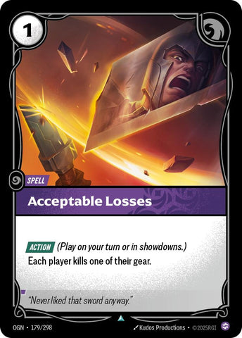 Image for Acceptable Losses (179/298) (Origins) - Riftbound: League of Legends Trading Card Game