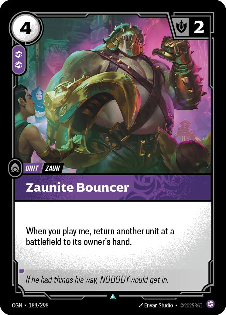 Image for Zaunite Bouncer (188/298) (Origins) - Riftbound: League of Legends Trading Card Game