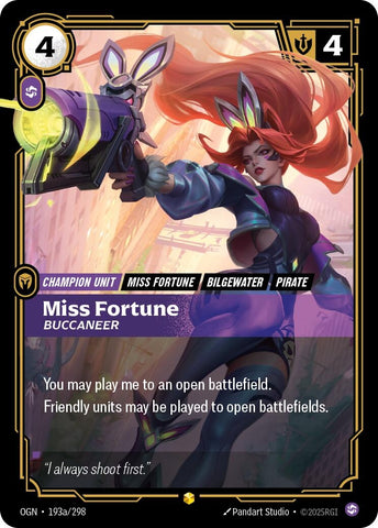 Image for Miss Fortune - Buccaneer (Alternate Art) (193a/298) (Origins) - Riftbound: League of Legends Trading Card Game