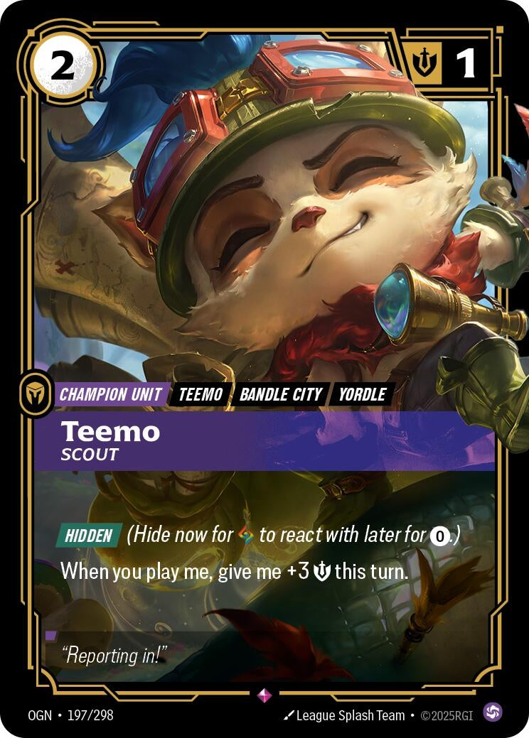 Image for Teemo - Scout (197/298) (Origins) - Riftbound: League of Legends Trading Card Game