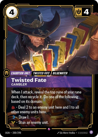 Image for Twisted Fate - Gambler (200/298) (Origins) - Riftbound: League of Legends Trading Card Game