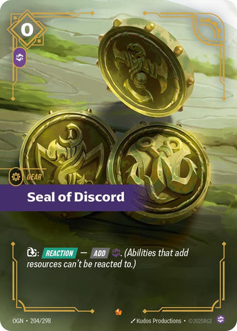 Image for Seal of Discord (204/298) (Origins) - Riftbound: League of Legends Trading Card Game