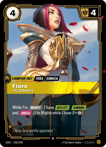 Image for Fiora - Victorious (232/298) (Origins) - Riftbound: League of Legends Trading Card Game