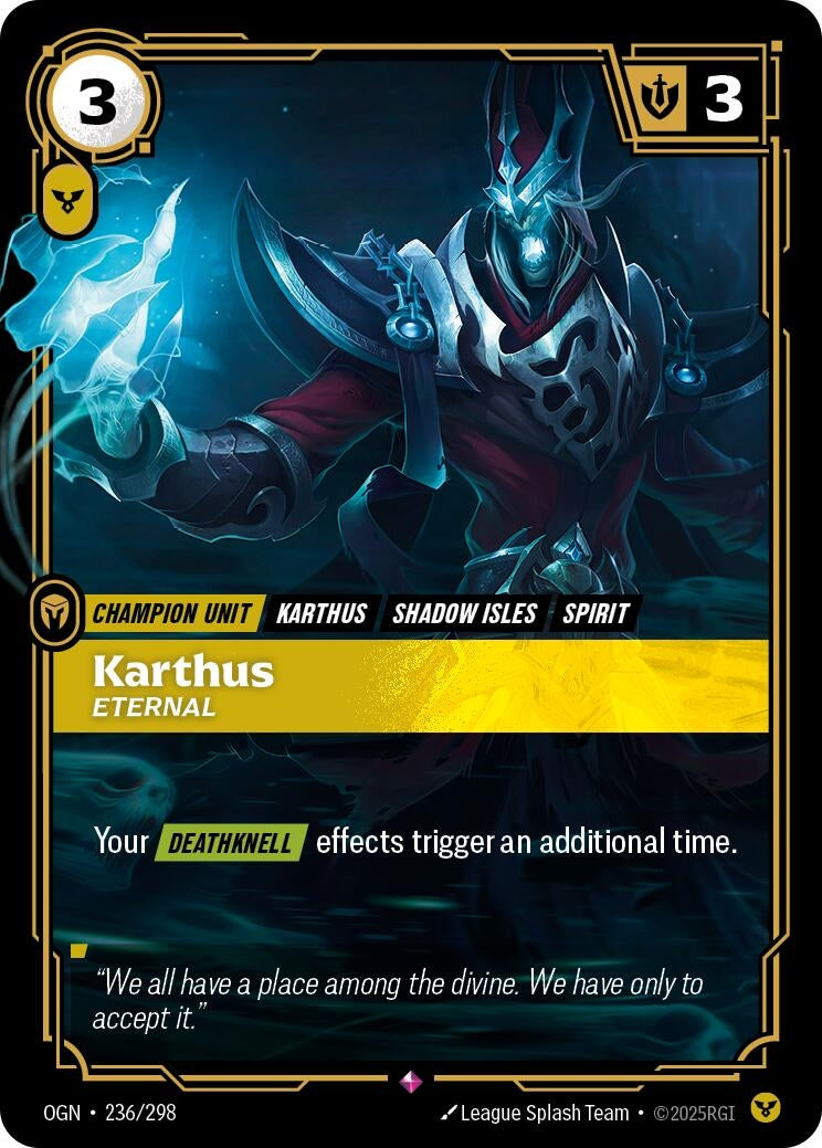 Image for Karthus - Eternal (236/298) (Origins) - Riftbound: League of Legends Trading Card Game