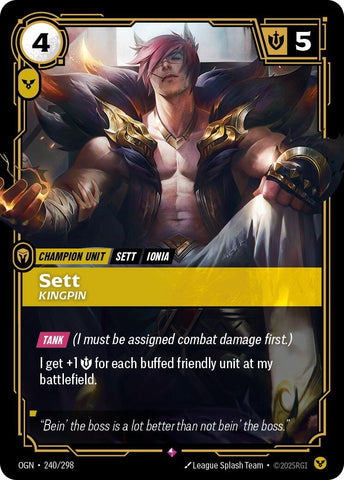 Image for Sett - Kingpin (240/298) (Origins) - Riftbound: League of Legends Trading Card Game