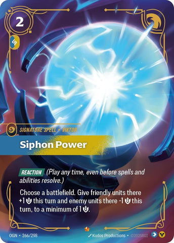 Image for Siphon Power (266/298) (Origins) - Riftbound: League of Legends Trading Card Game